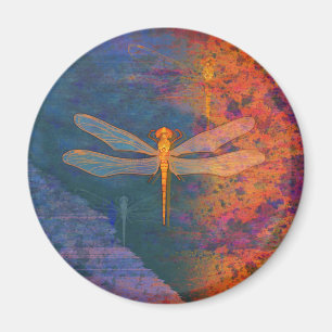 Flaming Dragonfly Magnet