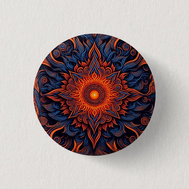 Flaming Eye Button (Front)