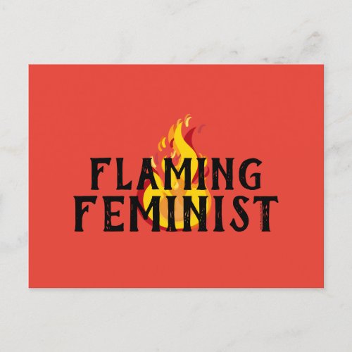 Flaming Feminist RBG Feminism Flames 20 Base Desig Postcard