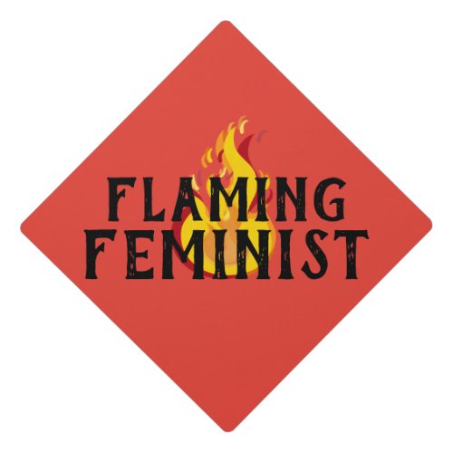 Flaming Feminist RBG Feminism Flames 20 Graduation Cap Topper