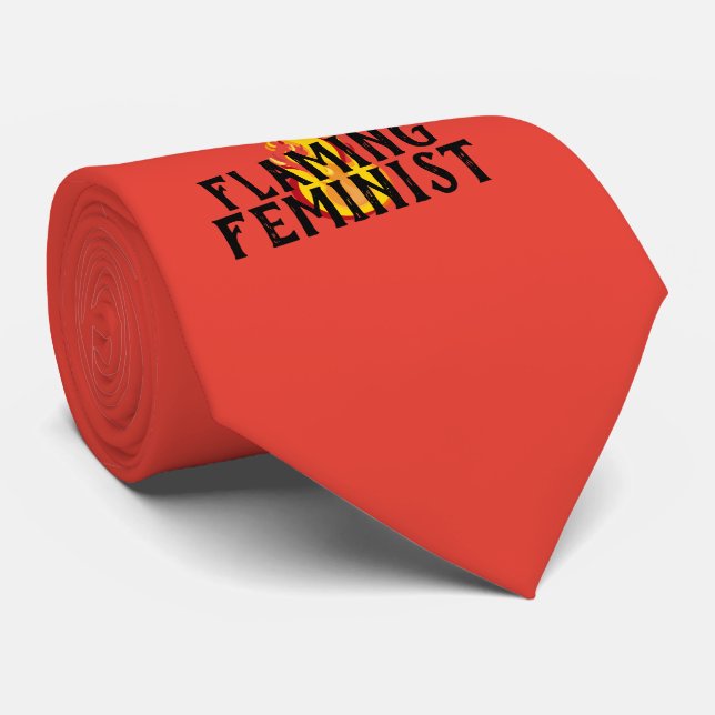 Flaming Feminist RBG Feminism Flames 20 Neck Tie (Rolled)