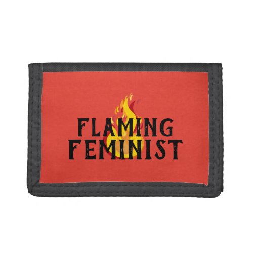 Flaming Feminist RBG Feminism Flames 20 Trifold Wallet