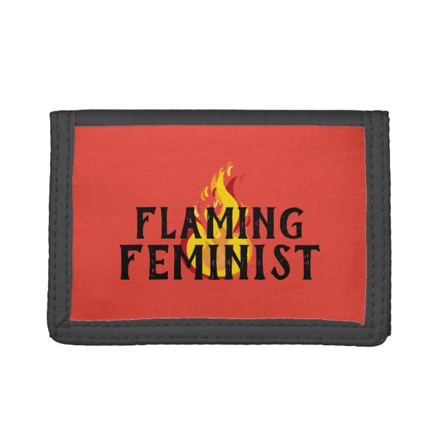 Flaming Feminist RBG Feminism Flames 20 Trifold Wallet (Front)