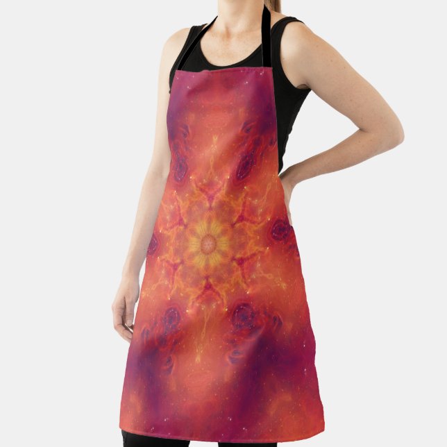 Flaming Fiery Phoenix Burning Snowflake Apron (Insitu)