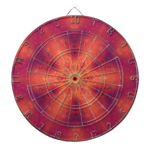 Flaming Fiery Phoenix Burning Snowflake Dart Board