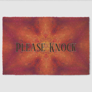 Flaming Fiery Phoenix Burning Snowflake Fiber Doormat