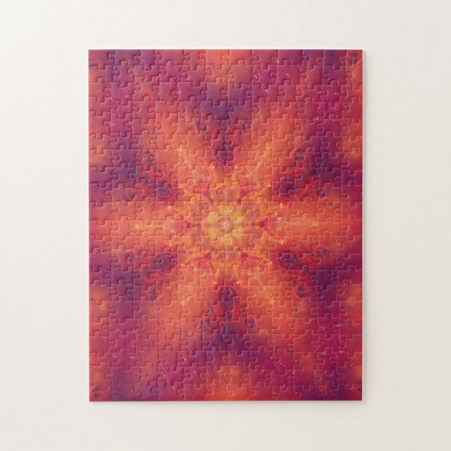 Flaming Fiery Phoenix Burning Snowflake Jigsaw Puzzle (Vertical)