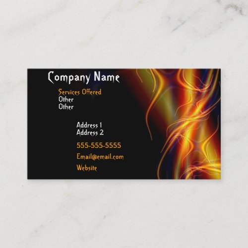 FLAMING FIRE BUSINESS CARD 2