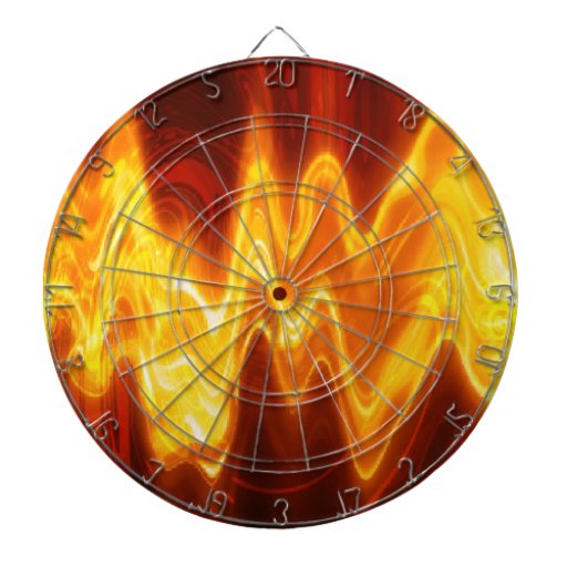 Flaming Fire Dart Board | Zazzle