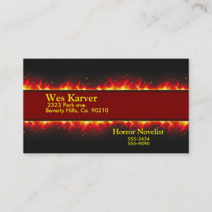 Flaming Fire Inferno Business Card