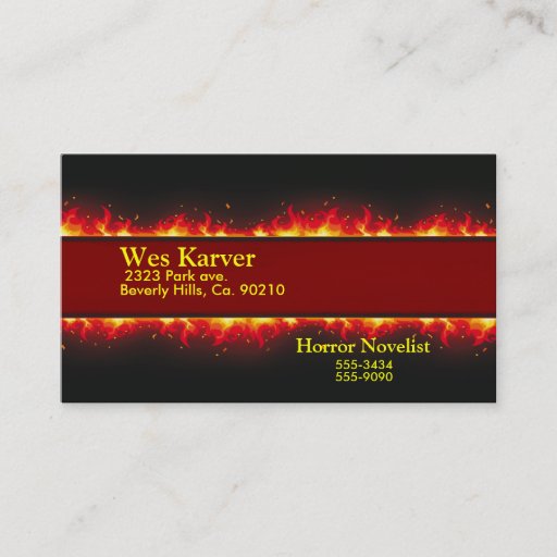 Customizable Flaming Fire Inferno Business Card