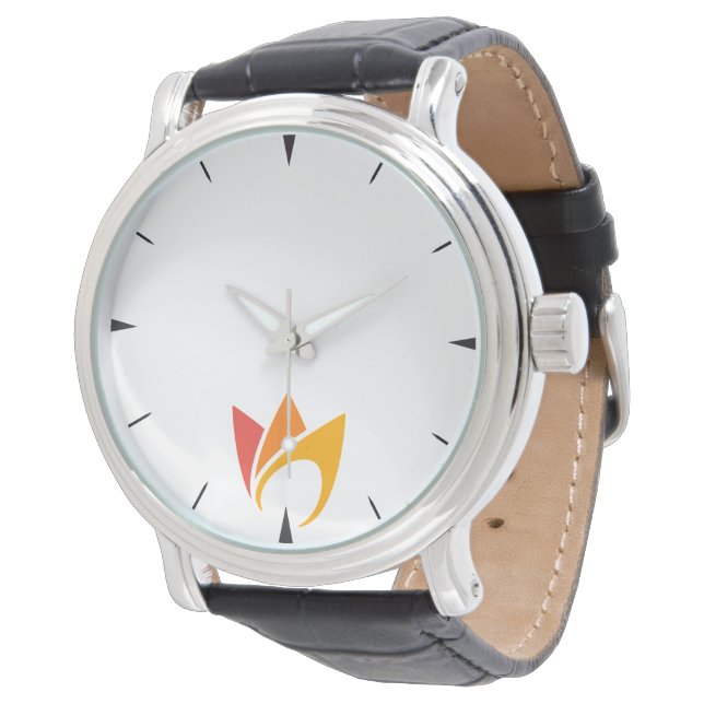 Flaming Fire (orange to red flames) Watch (Angled)