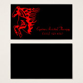 Flaming Fire Red Bronco Mustang Wild Horse (Front & Back)