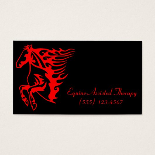 Flaming Fire Red Bronco Mustang Wild Horse (Front)