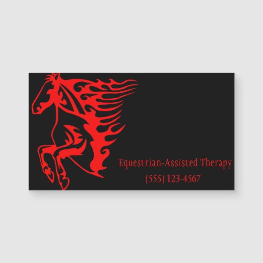 Flaming Fire Red Bronco Mustang Wild Horse (Front)