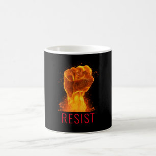 Flaming Fist Resist Customizable Coffee Mug