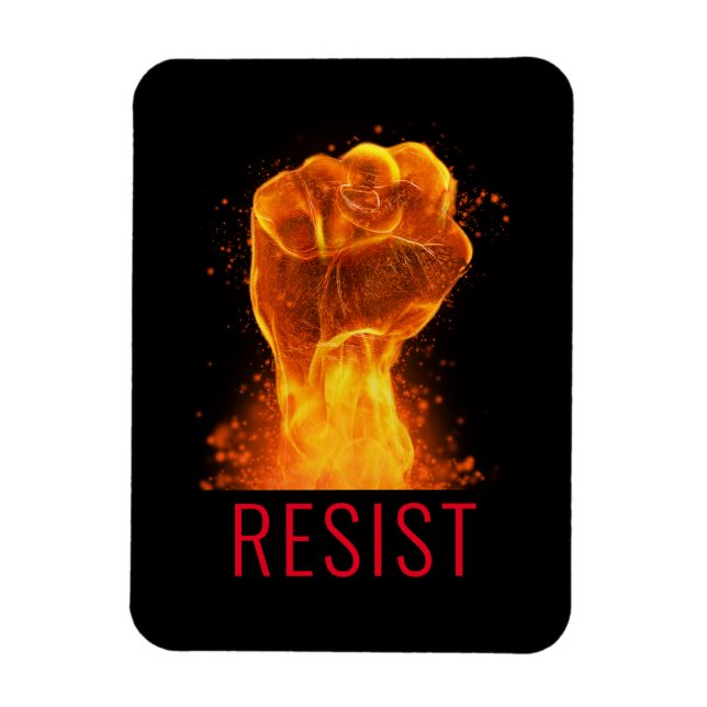 Flaming Fist Resist Customizable Magnet (Vertical)