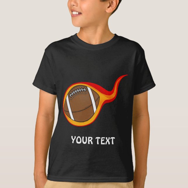 flaming football ball T-Shirt (Front)