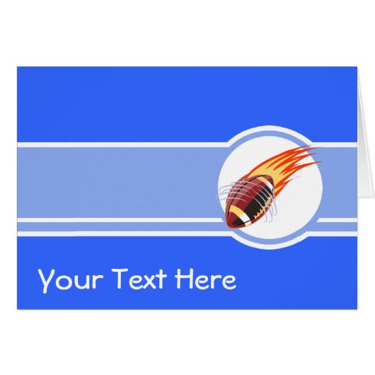 Flaming Football; Blue (Front Horizontal)