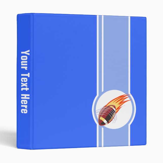 Flaming Football; Blue Binder (Front/Spine)
