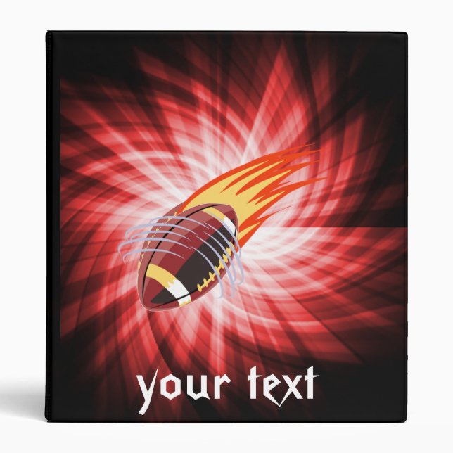 Flaming Football; Red Binder (Front)