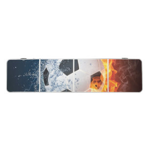 Flaming Football/Soccer Ball Throw Pillow Beer Pong Table
