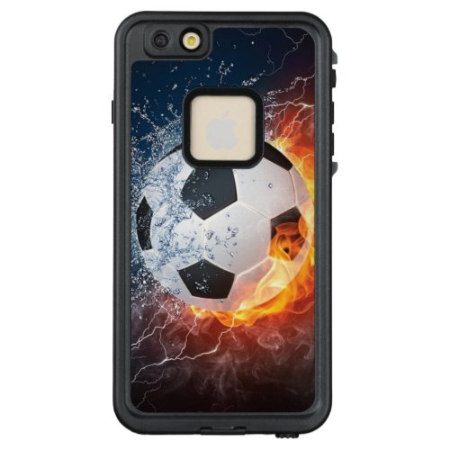 Flaming FootballSoccer Ball Throw Pillow LifeProof FRĒ iPhone 66s Plus Case