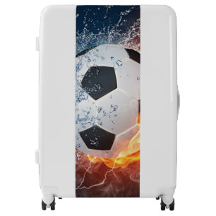 Flaming Football/Soccer Ball Throw Pillow Luggage