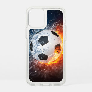 Flaming Football/Soccer Ball Throw Pillow Speck iPhone 12 Mini Case