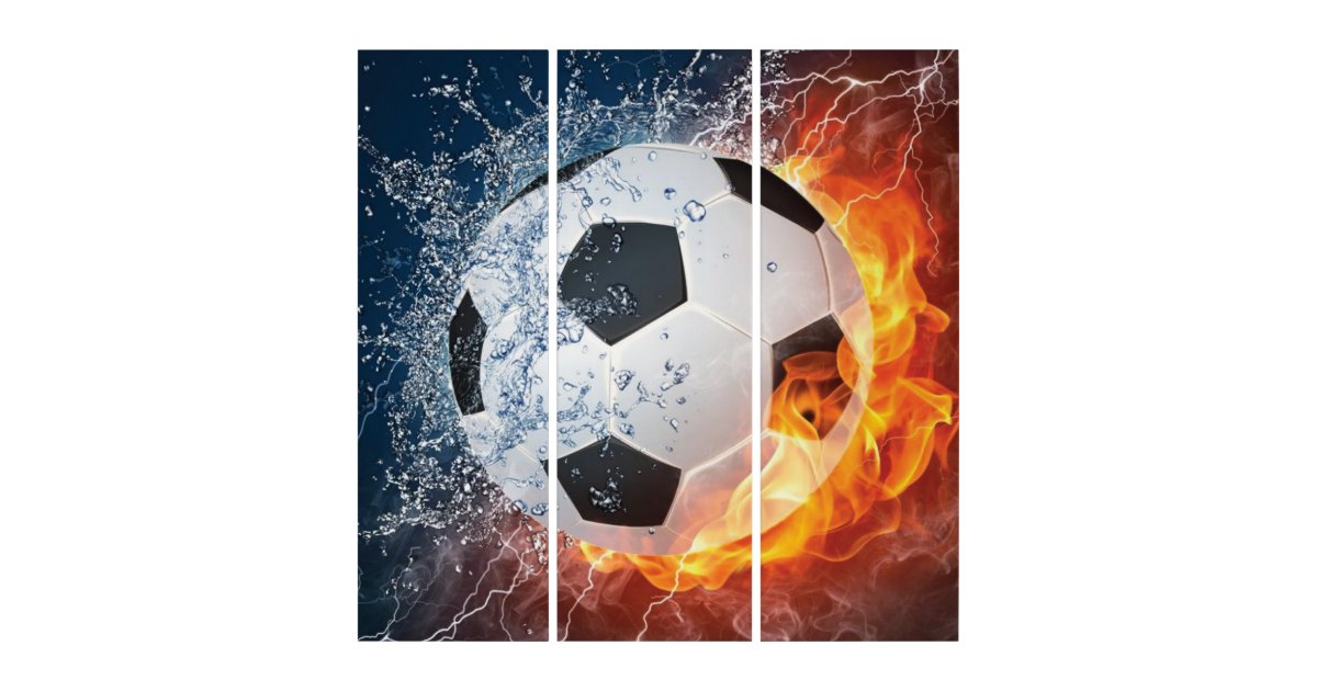 flaming soccer ball