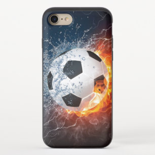 Flaming Football/Soccer Ball Throw Pillow iPhone 8/7 Slider Case