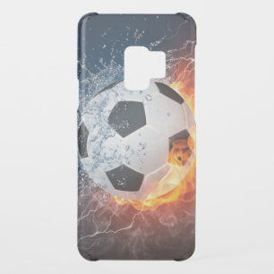 Flaming Football/Soccer Ball Throw Pillow Uncommon Samsung Galaxy S9 Case