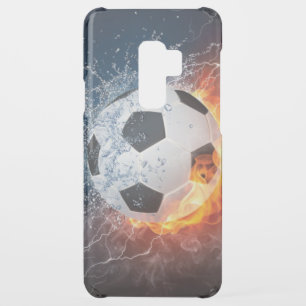 Flaming Football/Soccer Ball Throw Pillow Uncommon Samsung Galaxy S9 Plus Case