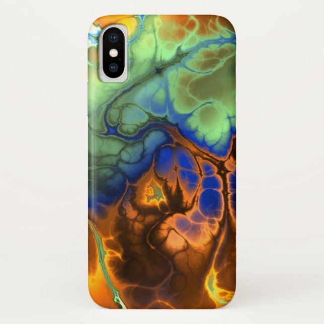 Flaming Fractal Case-Mate iPhone Case (Back)