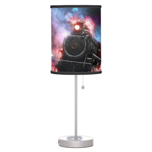 Flaming Freight Train Table Lamp