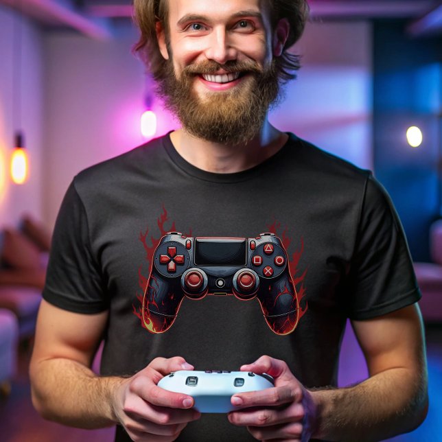 Flaming Game Controller for Console Gamers T-Shirt (Creator Uploaded)