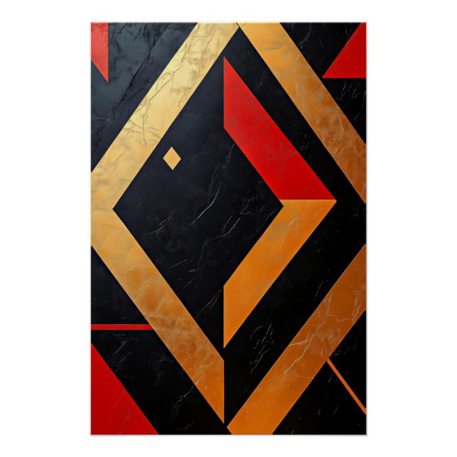 Flaming Geometries Poster (Front)