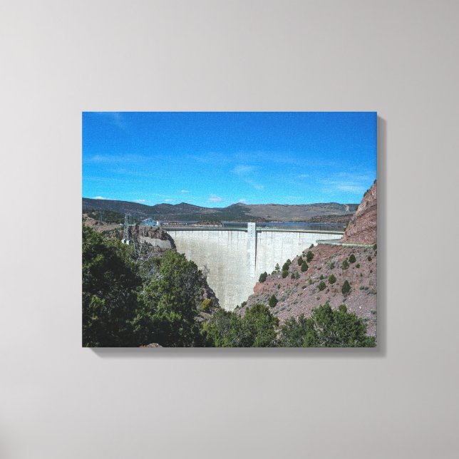 Flaming Gorge Dam Canvas Print (Front)