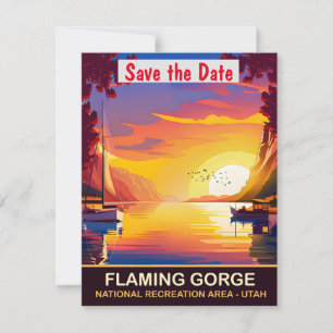 Flaming Gorge Utah Harbor Wedding Invitation