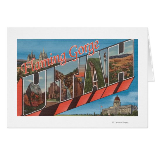 Flaming Gorge, Utah - Large Letter Scenes Cards (Front Horizontal)