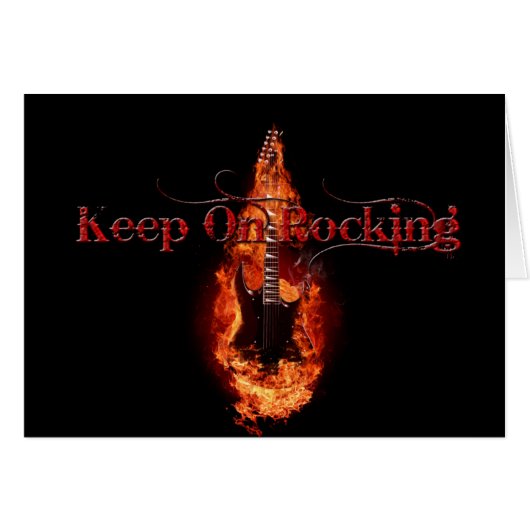 Flaming Guitar Cards (Front Horizontal)