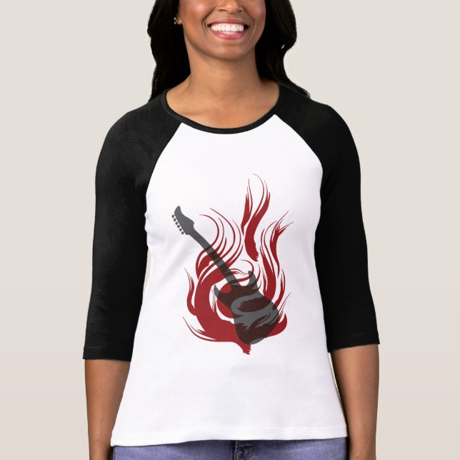 Flaming Guitar T-shirt (Front)