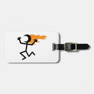 Flaming Head Luggage Tag
