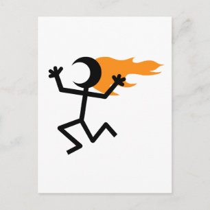 Flaming Head Postcard