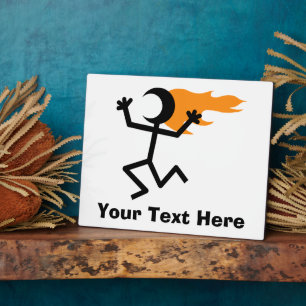 Flaming Head Stickman Plaque