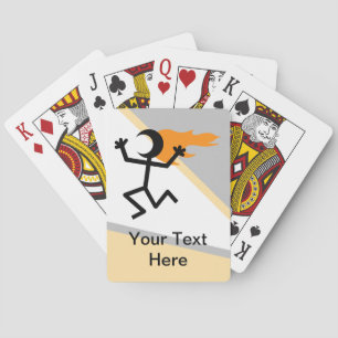 Flaming Head Stickman Poker Cards