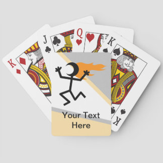 Flaming Head Stickman Poker Cards
