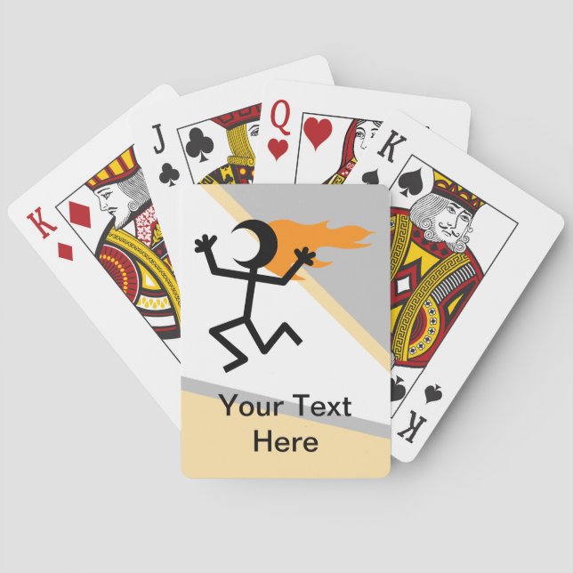 Flaming Head Stickman Poker Cards (Back)