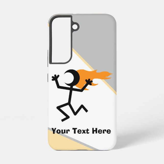 Flaming Head Stickman Samsung Galaxy Case (Back)