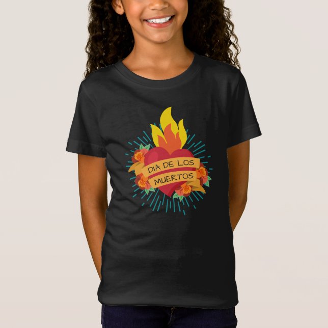 Flaming Heart Dia de los Muertos | Shirt (Front)